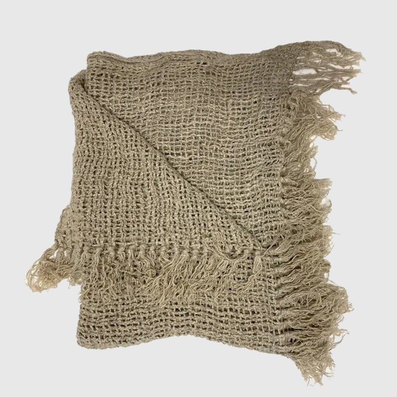 SOHO THROW RAW LINEN 170 - BLANKETS, TOWELS